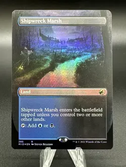 MTG, Shipwreck Marsh, Innistrad: Midnight Hunt, 285, Foil, Borderless, Rare - Image 1