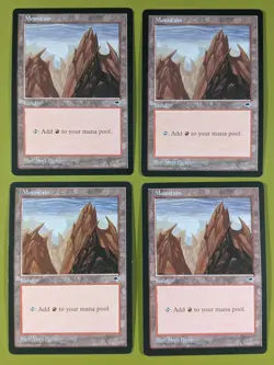 Mountain (Vertical) x4 Tempest 4x Playset Magic the Gathering MTG - Image 1