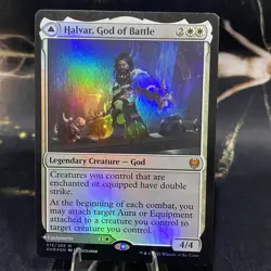 Halvar, God of Battle / Sword of the Realms - FOIL - MTG - Kaldheim KHM #299 LP - Image 1