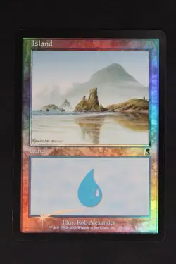 Magic: The Gathering Island (338) Foil Land MP - Odyssey 338 - Image 1