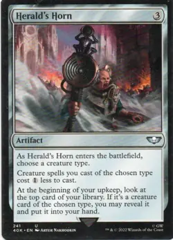 MTG: Warhammer 40,000: Herald's Horn: Lightly Played Condition - Image 1