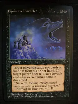 Hymn to Tourach NM (Susan Van Camp) Fallen Empires MTG FREE SHIPPING - Image 1