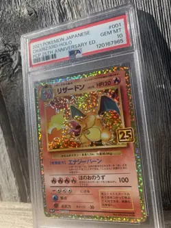 Pokemon PSA 10 Gem Mint Japanese 25th Anniversary Charizard Holo 001/025 - Image 2