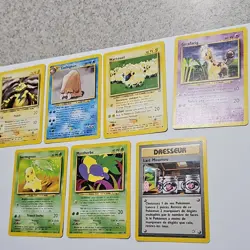 Pokemon TCG Nintendo 7 Card Lot Regular Neo Genesis French Elektek Cochignon Wa… - Image 2