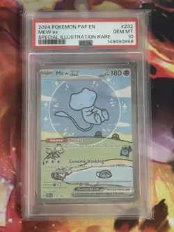 Pokemon 2024 Mew ex 232/091 SIR Paldean Fates GEM MINT PSA 10 - Image 1