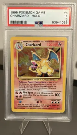 Base Set Charizard 4/102 PSA 5, Pokemon - Image 1