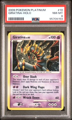2009 Pokemon Platinum Base Set Giratina 10/127 Holo Rare Card PSA 8 POP 88 - Image 1