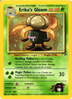 Pokemon TCG Erika's Gloom 45/132 Gym Heroes Uncommon LP/MP - Image 1