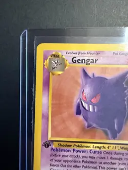 Vintage Pokemon Gengar Fossil 1st Edition Non-Holo Rare Card 20/62 English 1999 - Image 2