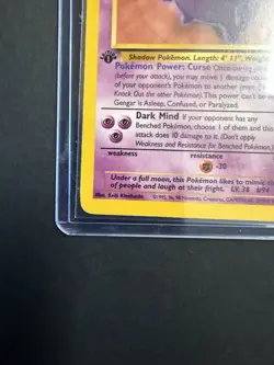 Vintage Pokemon Gengar Fossil 1st Edition Non-Holo Rare Card 20/62 English 1999 - Image 3