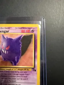Vintage Pokemon Gengar Fossil 1st Edition Non-Holo Rare Card 20/62 English 1999 - Image 5