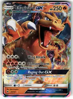 Charizard GX 20/147 SM - Burning Shadows LP Pokemon Card TCG - Image 1
