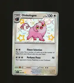 Oinkologne 208/091 Pokemon SV: Paldean Fates Shiny Rare Pokemon Card NM - Image 1