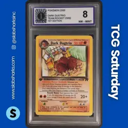 2000 POKEMON TEAM ROCKET FIRST EDITION #23/82 DARK DUGTRIO NON HOLO RARE - Image 1