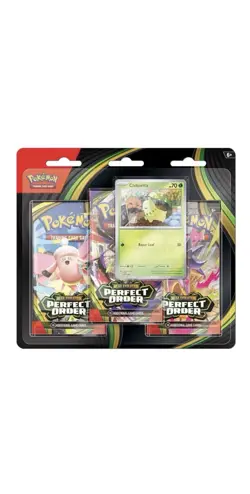 Pokemon Mega Evolution Perfect Order 3-Pack Blister IN HAND SHIPS TODAY - Image 1