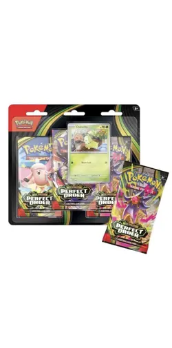 Pokemon Mega Evolution Perfect Order 3-Pack Blister IN HAND SHIPS TODAY - Image 3
