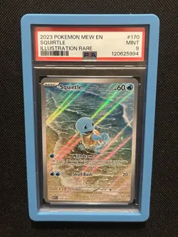 Pokemon Squirtle Scarlet & Violet 151 Illustration Rare 170/165 Holo PSA 9 - Image 1
