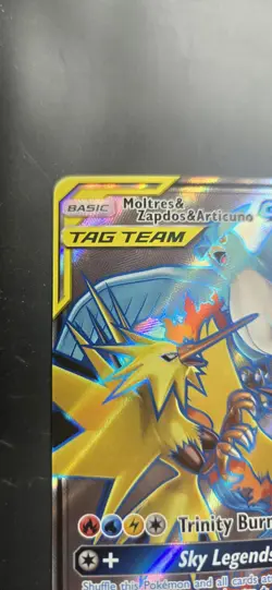 Pokemon Moltres & Zapdos & Articuno GX TAG TEAM Full Art 66/68 Hidden Fates Holo - Image 2