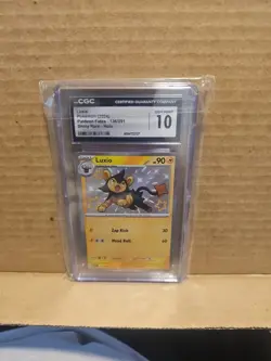 Luxio 136/091 S&V: Paldean Fates Shiny Holo Rare Pokemon TCG CGC 10 Gem Mint - Image 3
