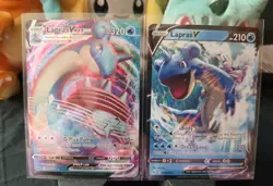 Lapras V & VMAX Sword & Shield Base Set 050/202 049/202 Ultra Rare Pokemon TCG - Image 1
