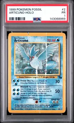 PSA 1 Articuno Fossil Holo Foil #2 1999 Pokemon WoTC PR - Image 1