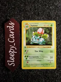 Pokemon TCG: Base Set 1st Edition Shadowless Uncommon: Ivysaur 30/102 NM - Image 1
