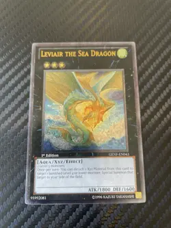 Yugioh Leviair the Sea Dragon 1st Edition Ultimate Rare GENF-EN043 LP - Image 2