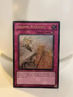Solemn Warning (UTR) DREV-EN077 Duelist Revolution Unlimited Ultimate Rare LP - Image 1