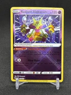 Radiant Alakazam - 059/195 - Pokemon Silver Tempest Radiant Rare Card NM - Image 1