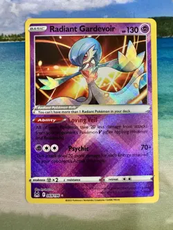 Radiant Gardevoir 069/196 Lost Origin Shiny Holo Rare Pokemon Card NM - Image 1