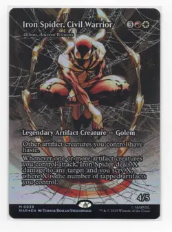 Iron Spider, Civil Warrior - Alibou, Ancient Witness (Borderless) M - Foil - Image 1