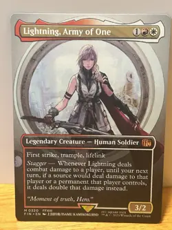Lightning, Army of One (Borderless) - Final Fantasy FIN MTG 0320 - Image 1