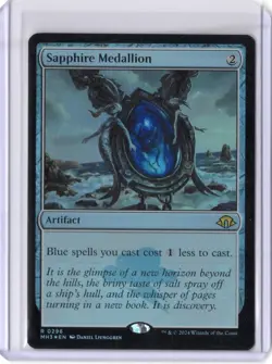 MTG Magic the Gathering Sapphire Medallion (296/703) Modern Horizons 3 Foil - Image 1