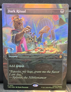 Dark Ritual 131 PROMO BORDERLESS FOIL TMNT Pizza Box Commander MTG NM Card Rare - Image 1