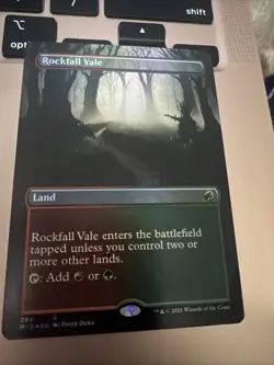 Mtg Rockfall Vale (Borderless) Innistrad: Midnight Hunt Foil - Image 1