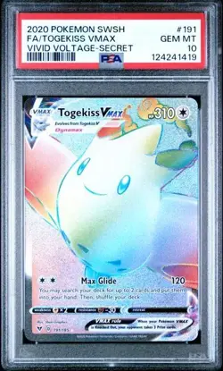 PSA 10 2020 Pokemon SWSH Togekiss VMAX 191/185 Vivid Voltage - Image 1
