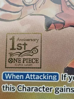 Monkey.D.Luffy 1st Anniversary Tournament P-037 One Piece Promo Stamped Foil! - Image 2