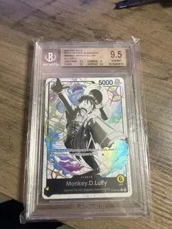 2026 ONE PIECE STARTER DECK ST29-EGGHEAD B&W ALTERNATE ART MONKEY D. LUFFY PSA 9 - Image 1