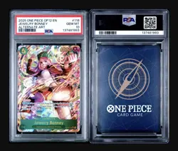 2025 ONE PIECE OP12 LEGACY OF THE MASTER #118 JEWELRY BONNEY ALT ART PSA 10 gem - Image 5