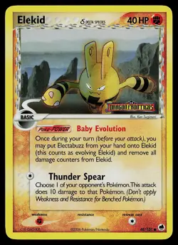 Pokemon Card - Elekid Dragon Frontiers 48/101 Common Reverse Holo Stamped - Image 1