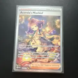 Acerola’s Mischief SIR #183/132 Mega Evolution Secret Rare TCG Card NM Pokemon - Image 1