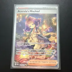 Acerola’s Mischief SIR #183/132 Mega Evolution Secret Rare TCG Card NM Pokemon - Image 2