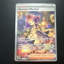 Acerola’s Mischief SIR #183/132 Mega Evolution Secret Rare TCG Card NM Pokemon - Image 5