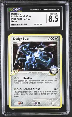 CGC 8.5 Dialga G 2009 Platinum 7/127 Holo Pokemon Card - Image 1