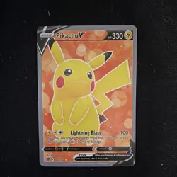 Pikachu V SWSH063 Promo Holo Sword & Shield Pokemon TCG Card - Image 1