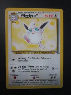 WIGGLYTUFF POKEMON CARD 32/64 JUNGLE NON HOLO RARE NEVER PLAYED NM- - Image 1