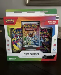 Pokemon TCG First Partner Illustration Collection Series 1 Box 3 Promo Cards - Image 1