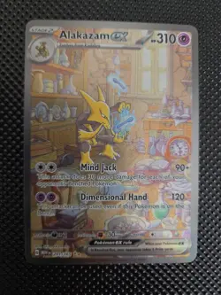 Pokemon TCG Alakazam EX 151 Holo Card Scarlet & Violet 201/165 - Image 1