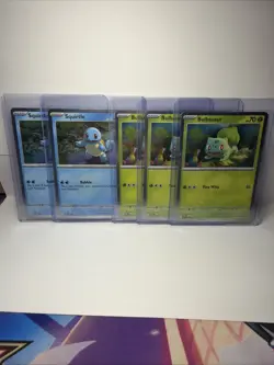 Squirtle 048 Bulbasaur 046 Cosmos Holo Promo Pokemon Card (5 Cards) - Image 1