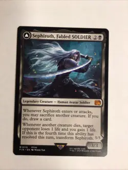 MTG Sephiroth Fabled Soldier Final Fantasy Regular Card NM Condition - Image 1